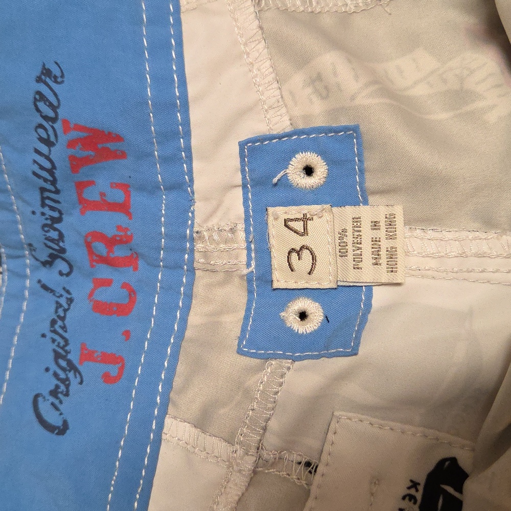 J. Crew | Black and White Patchwork Board Shorts | 34 - Picture 2 of 3